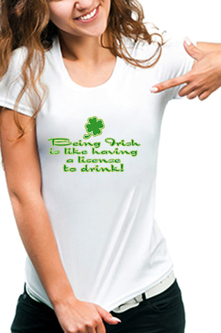 Irish License To Drink Girls T-Shirt