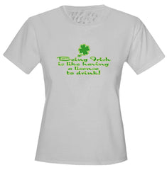 Irish License To Drink Girls T-Shirt