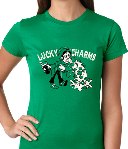 Irish Lucky Charms Funny Drinking Ladies T-shirt