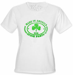 Irish Made In America With Irish Parts Ladies T-Shirt