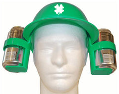 Irish Shamrock Double Beer Can Helmet