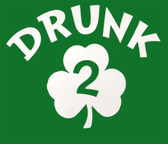 Irish Shamrock Drunk Girl's T-Shirt (Kelly Green)