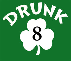 Irish Shamrock Drunk Girl's T-Shirt (Kelly Green)