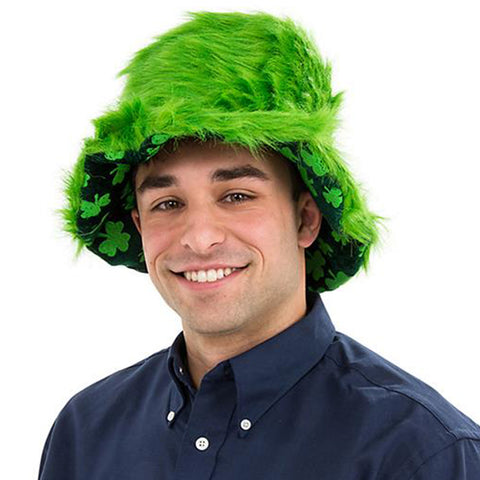 Irish Shamrock Furry Bucket Hat