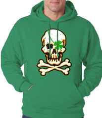 Irish Shamrock Skull and Crossbones Hoodie