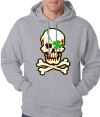 Irish Shamrock Skull and Crossbones Hoodie