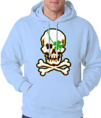 Irish Shamrock Skull and Crossbones Hoodie