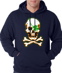 Irish Shamrock Skull and Crossbones Hoodie