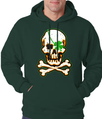 Irish Shamrock Skull and Crossbones Hoodie