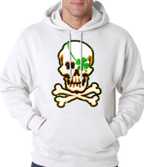 Irish Shamrock Skull and Crossbones Hoodie