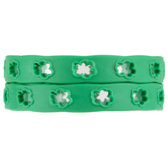 Irish St. Patrick's Day Cut Out Shamrock Rubber Bracelet (2)