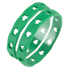 Irish St. Patrick's Day Cut Out Shamrock Rubber Bracelet (2)