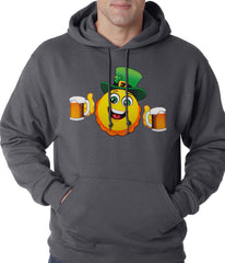 Irish St. Patrick's Day Drinking Leprechaun Emoji Adult Hoodie
