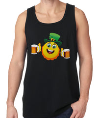 Irish St. Patrick's Day Drinking Leprechaun Emoji Tank Top