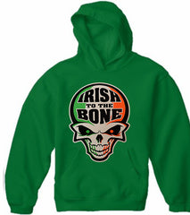 Irish To The Bone St Patrick's Day Adult Hooded Sweatshirt