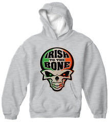 Irish To The Bone St Patrick's Day Adult Hooded Sweatshirt