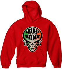 Irish To The Bone St Patrick's Day Adult Hooded Sweatshirt