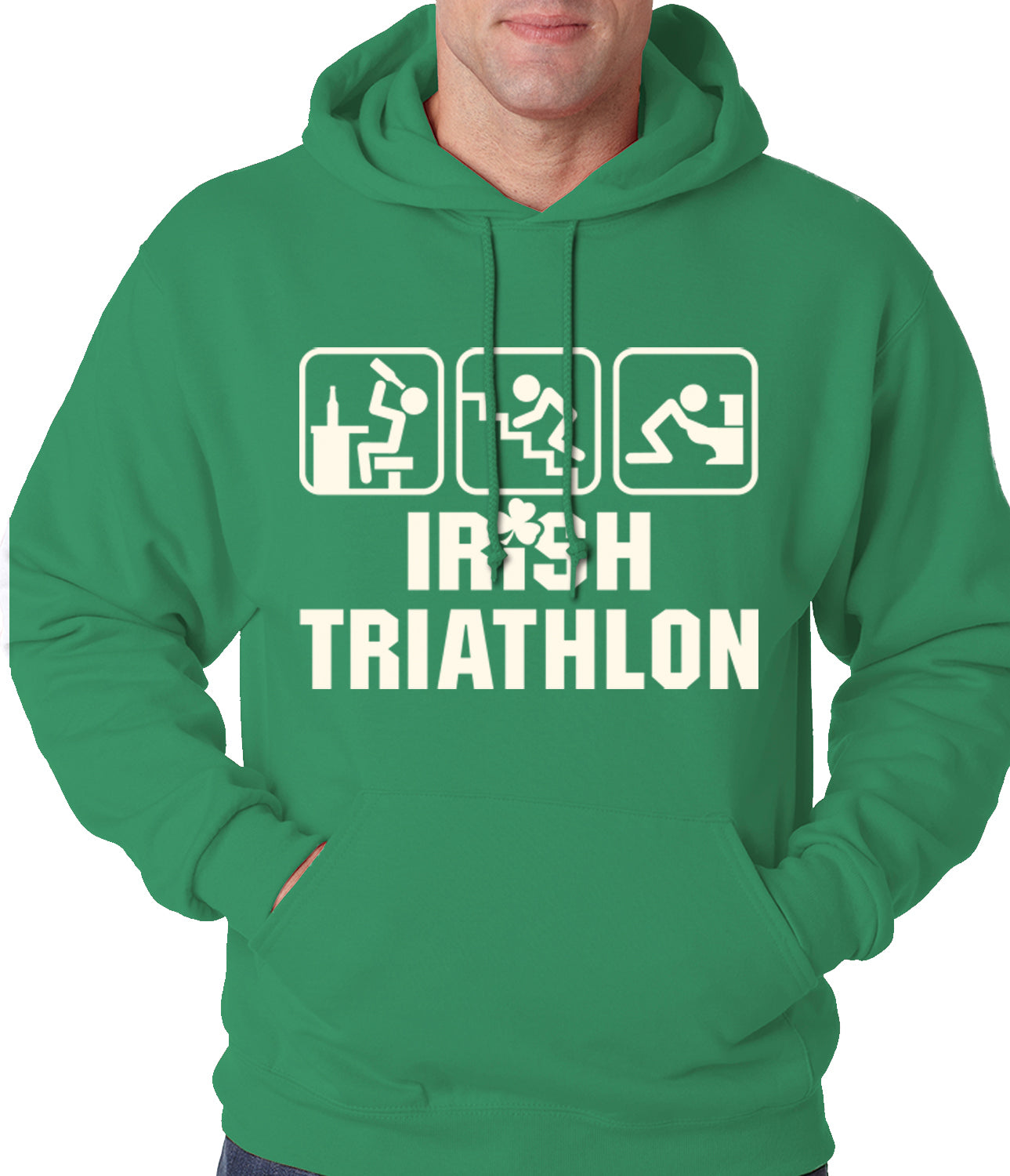 Irish Triathlon Funny St. Patrick's Day Adult Hoodie