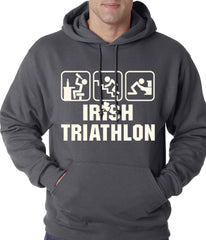 Irish Triathlon Funny St. Patrick's Day Adult Hoodie