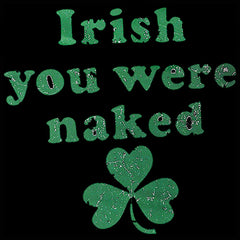 Irish You Were Naked (Dark Green Print) Adult Hoodie