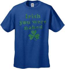 Irish You Were Naked (Dark Green Print) Men's T-Shirt