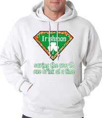 Irishman Saving The World One Drink At a Time Adult Hoodie