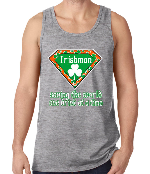 Irishman Saving The World One Drink At a Time Tank Top –