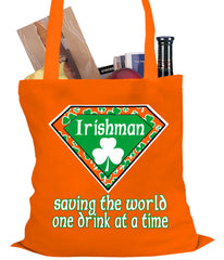 Irishman Saving The World One Drink At a Time Tote Bag