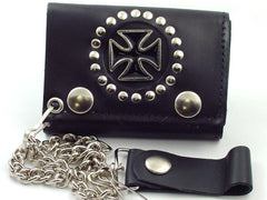 Iron Cross Premium Leather Chain Wallet