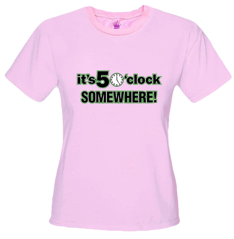 It's 5 O'Clock Somewhere Girls T-Shirt