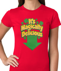 It's Magically Delicious Irish Shamrock Girls T-shirt