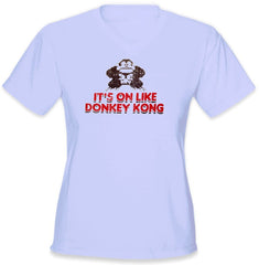 It's On Like Donkey Kong Girls T-Shirt :: Vintage Gamer Chick Tee