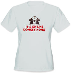 It's On Like Donkey Kong Girls T-Shirt :: Vintage Gamer Chick Tee