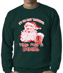 It's The Most Wonderful Time for a Beer Funny Christmas Adult Crewneck