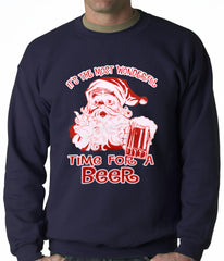 It's The Most Wonderful Time for a Beer Funny Christmas Adult Crewneck