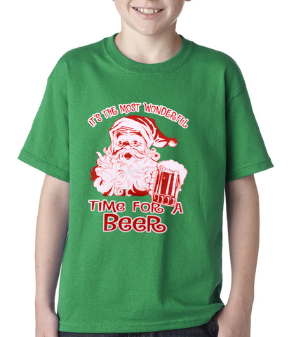 It's The Most Wonderful Time for a Beer Funny Christmas Kids T-shirt