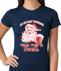 It's The Most Wonderful Time for a Beer Funny Christmas Ladies T-shirt