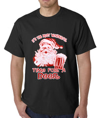 It's The Most Wonderful Time for a Beer Funny Christmas Mens T-shirt