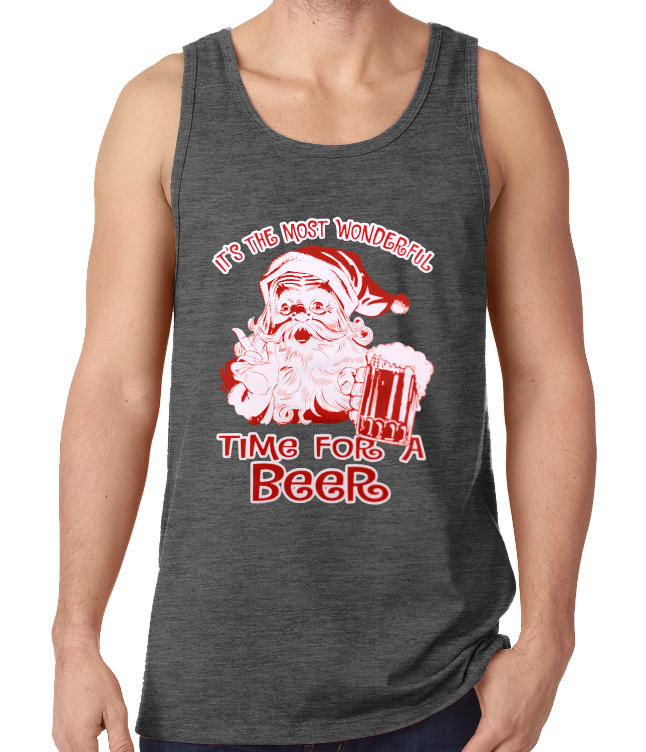 It's The Most Wonderful Time for a Beer Funny Christmas Tank Top