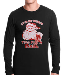 It's The Most Wonderful Time for a Beer Funny Christmas Thermal Shirt