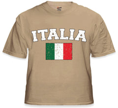 Italy "Italia" Vintage Flag International Mens T-Shirt