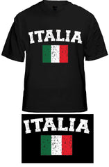 Italy "Italia" Vintage Flag International Mens T-Shirt