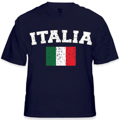 Italy "Italia" Vintage Flag International Mens T-Shirt