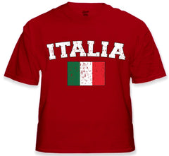Italy "Italia" Vintage Flag International Mens T-Shirt