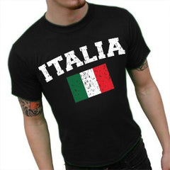 Italy "Italia" Vintage Flag International Mens T-Shirt