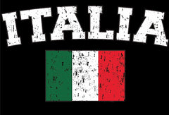Italy "Italia" Vintage Flag International Mens T-Shirt