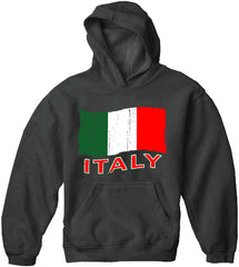 Italy Vintage Flag Adult Hoodie