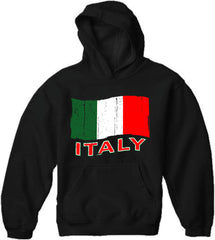 Italy Vintage Flag Adult Hoodie