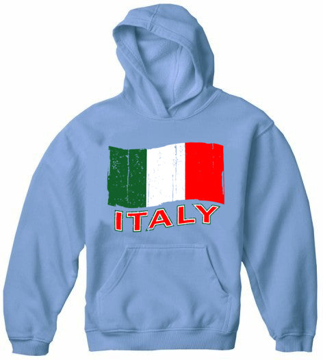 Italy Vintage Flag Adult Hoodie