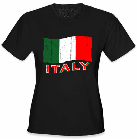 Italy Vintage Flag Girl's T-Shirt